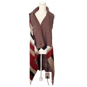 Janice Multi Color Sleeveless Cardigan